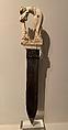 Dagger with Yali Hilt, Hilt: Ivory; carved and inlaid with glass, ruby, spinel, and emerald
Blade: Steel